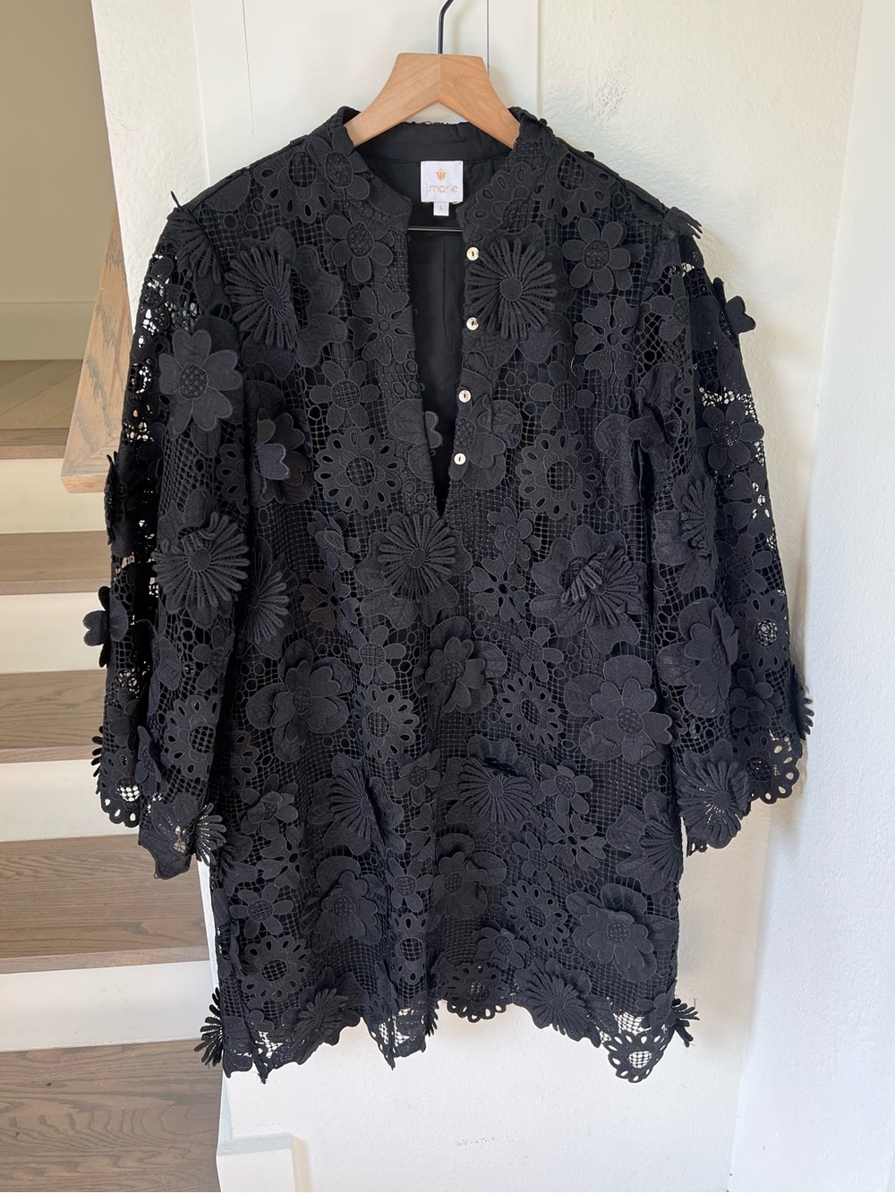 J. Marie The Seraphina Mini Dress in Black Floral NWOT - Picture 2 of 6